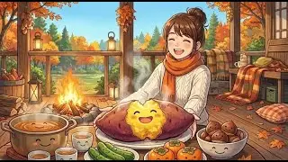 Cozy Autumn Evening & Sweet Potato Roasting in Japan 🍠 | Ghibli Style ASMR 🍂