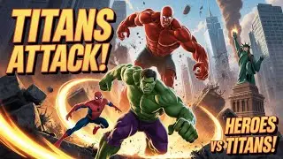Titans Attack New York City | Epic Hero Battle vs Destruction | Hulk, Spidey, and More!