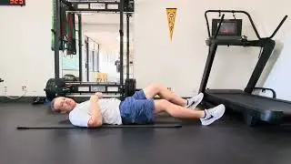 Single leg hamstring bridge with Hip IR/ER