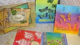 1kit and 10 more cards with LFL March 2017  card kit  - 5 Distress ink Cards