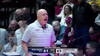 Technical foul on Santa Clara coach Herb Sendek vs. Utah State