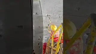 Relentless Dedication Workers Using Sledgehammers To Tighten Tunnel Segment Bolts
