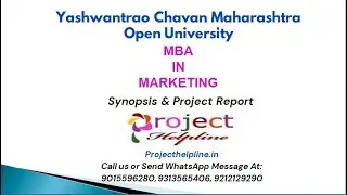 YCMOU MBA-P79 MARKETING PROJECT AND SYNOPSIS