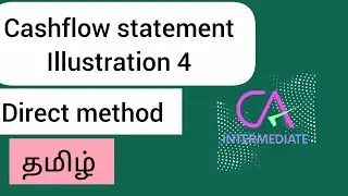 Cash flow statement illustration 4 CA inter explained in tamil 