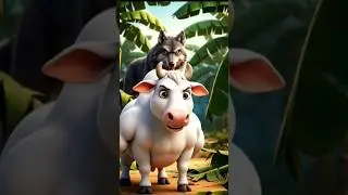Brave White Cow Saved Her Farm | Cow vs Wolf | Indian Army Hero Story 🐄🇮🇳 #indian #army #cow #wolf