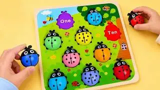 Best Learn Shapes & Numbers With Ladybug Puzzle Toy 🐞 Preschool Toddler Learning