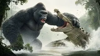 King Kong vs Giant Crocodile | Deadliest River Battle