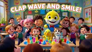 CLAP, WAVE AND SMILE👏👋😊 | School Fun Song for Kids #kidssongs