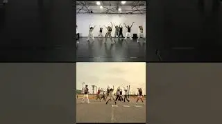 the dance practice VS the actual shoot with @xcrown_ 💓 #dreamacademy #breakfree #hybexgeffen