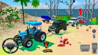 🔴 TRACTOR vs OCEAN! 🌊 Massive Bus Rescue Mission! 🚜 + THAR Power Unleashed!  🦁 #games 