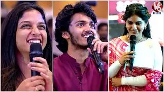 Anchor Sravanthi Hilarious Fun Interaction With Roshan & Sridevi @ Band Melam Movie | V6Ent