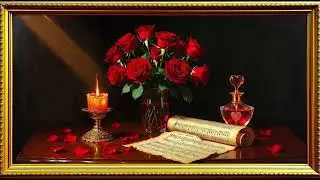 Elegant Gold Frame Art TV | Romantic Oil Painting | 7 Hours TV Art Gallery | Ambient for Home Decor