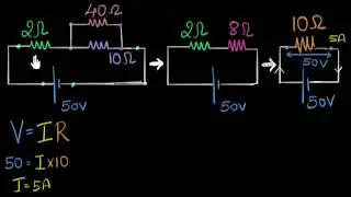 Solved example: Finding current & voltage in a circuit