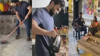 RAM CHARAN HOUSE CLEANING | Ramcharan Taken  Rajumouli#Be the Realman Challenge |
