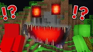 Mikey and JJ Found Scary Cave Monster in Minecraft - Maizen ?!