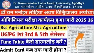 Rmlau Bsc ag Msc ag Examination Scheme kaise download kare | Rmlau | Rmlau exam date 2026 | #rmlau |