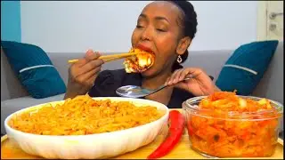 ASMR * Fired Noodles & Kimchi * اكل اندومي مع الكيمشي الكوري