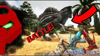 Ark Crystal Isles -Episode 5- Griffin Sighting and Morellatops Battle!