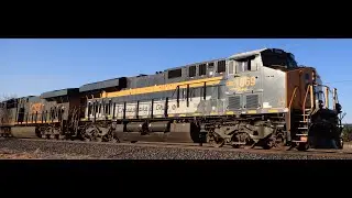CSX 1869 Chesapeake and Ohio heritage unit on L303 in Michigan December 21, 2025 #railroad #railfan