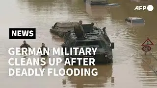 Germany military clears flooded highway | AFP