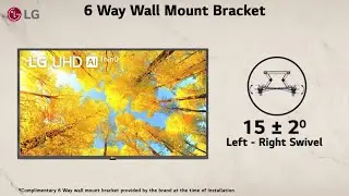 LG TV Premium 6 Way Wall Mount Bracket