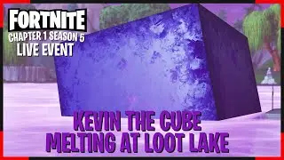 Kevin The Cube Melting At Loot Lake #Fortnite #LIVEEvent #Chapter1Season5