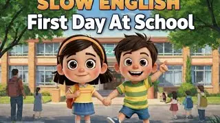 First Day at School | Slow English Listening for Kids