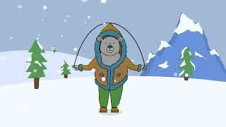 See this animation of a polar bear jumping on a skipping rope to reduce anxiety and stress 💙