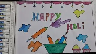 How to make holi board  how to make happy Holi card~ mini wood toy-woodworking art skill /wood hand