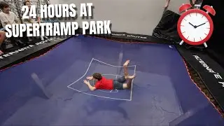 24 HOUR CHALLENGE AT SUPER TRAMPOLINE PARK! (AR New Year's Sleepover 2020)