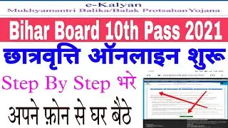 Bihar Board Matric 1st Division Scholarship 2021 Bseb 10th pass scholarship Online Step By Step जाने