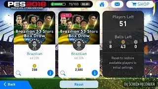 Brazilian 53 Stars Box draw Opening - Pes 2018 MOBILE
