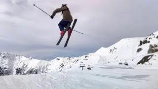 Ski and drone in  Samnaun