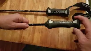 Goode Pure Carbon Ski Poles Adjusting Height