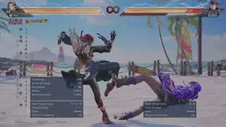 TEKKEN8 P1.07 Jun Kazama WS3 Combo w/wall 91 Damage Seaside Resort No Heat No Rage #tekken8