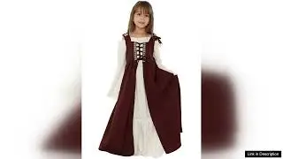 Girls Gothic Medieval Fancy Dress Renaissance Role Playing Costume Kids Princess Review