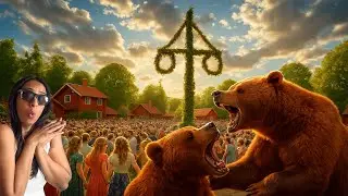 Bears started fighting 🐻🔥 | Sweden ka sabse bada festival 🎉 Midsummer vlog