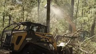 Simply Forestry Mulching Storm Cleanup Land 4K #construction #machine #mulching@Shearex ​⁠
