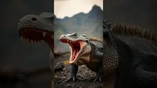 🦎 Komodo Dragon vs. 🐗 Wild Boar: Venom vs. Strength! #PredatorBattle  #wildlifebattle #vs