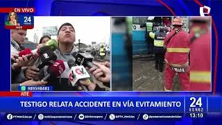 Pasajero relata cómo se salvó de morir en el choque de bus en Vía Evitamiento