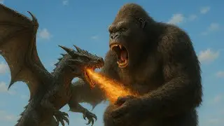 King Kong vs Flying Dragon 🔥 Epic Monster Battle | Full Fight Story | MKAISTORY