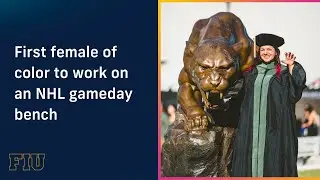 First female of color to work on an NHL gameday bench