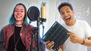 FIZEMOS UM BEAT USANDO SOMENTE A VOZ DELA! (FLOW KEY CHALLENGE)