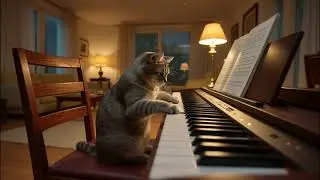 Whispering Keys | Soft Folk Piano at Midnight (Cat Ambience)｜低語之鑰