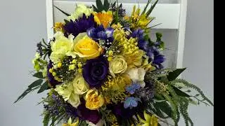 Purple & Yellow Wildflower Bouquet