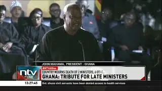 Ghana pays tribute for late minister who died in a chopper crash