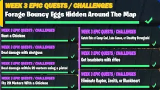 All Week 3 Easy Challenges Complete Guide In Fortnite! Chapter 2 Season 6 Fast Week 3 Challenges!