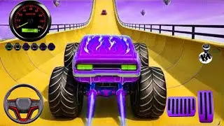 MONSTER TRUCK HIGH MEGA RAMP JUMP RACING GAME ANDROID GAME #monstertruckracing 