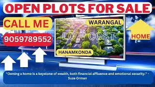 Property buying and selling in hnk warangal and kazipet  Open Plots For Sale In Warangal  9059789552