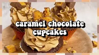 Caramel Chocolate Cupcake Recipe | bakes by amal